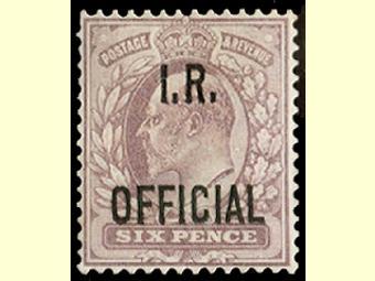  6d Pale Dull Purple (I.R. Official).    Stanley Gibbons Investment