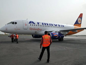 SSJ-100  Armavia.  ©AFP